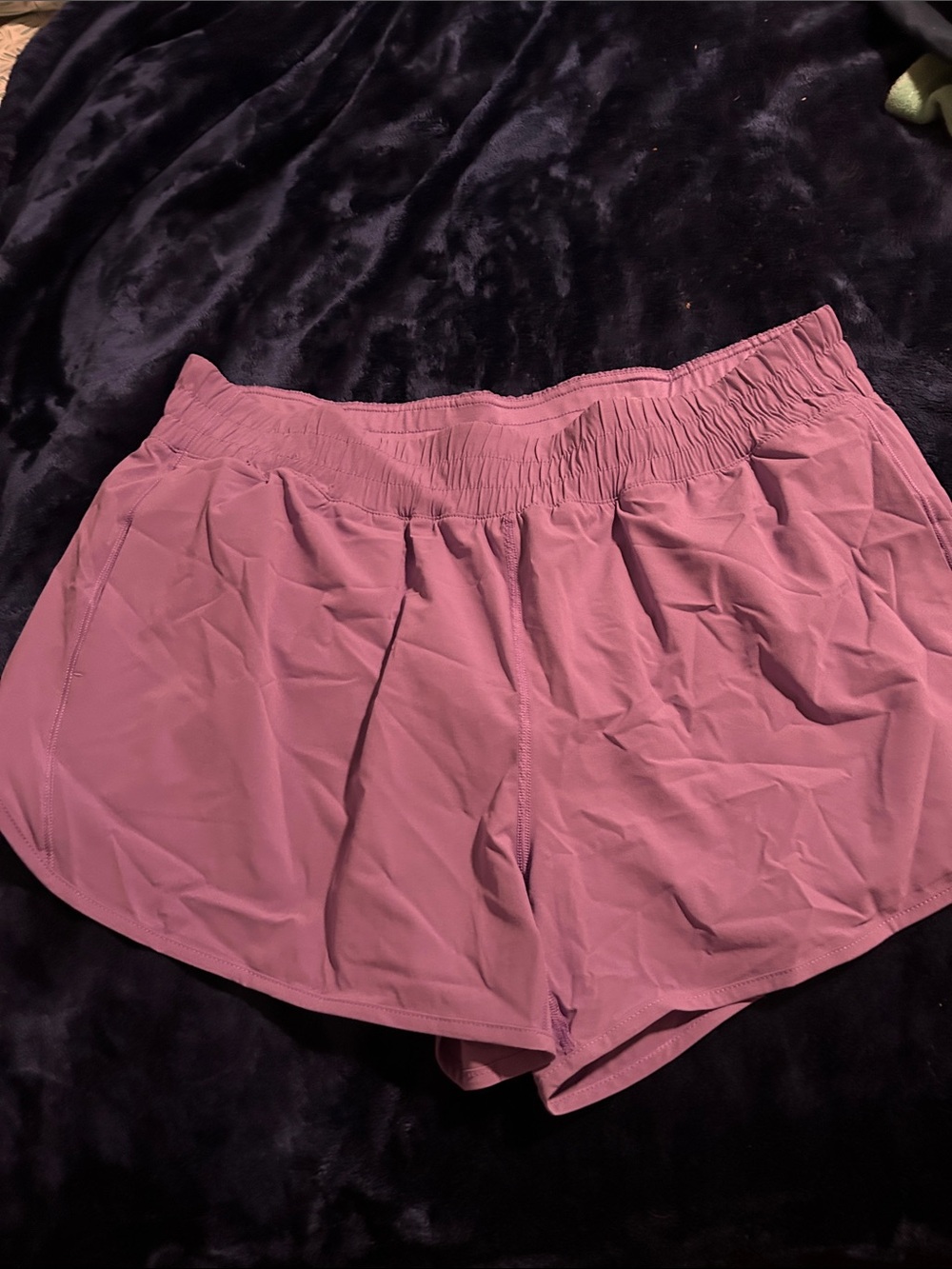 Women's Athletic Shorts in Dusty Rose with Elastic Waistband - Picture 2 of 4